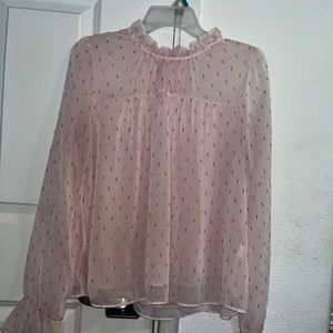 Large cute chic blouse. Pink and gold. Worn once.